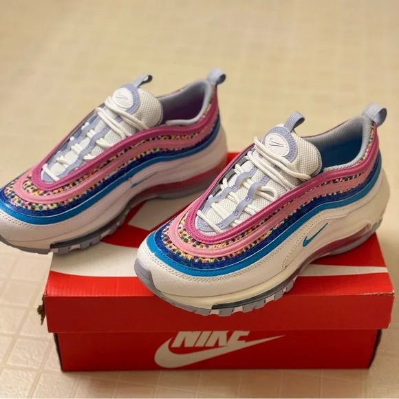 NIKE AIR MAX 97 SE GS 'BRIGHT COLORS 5.5Y - Picture 4 of 8